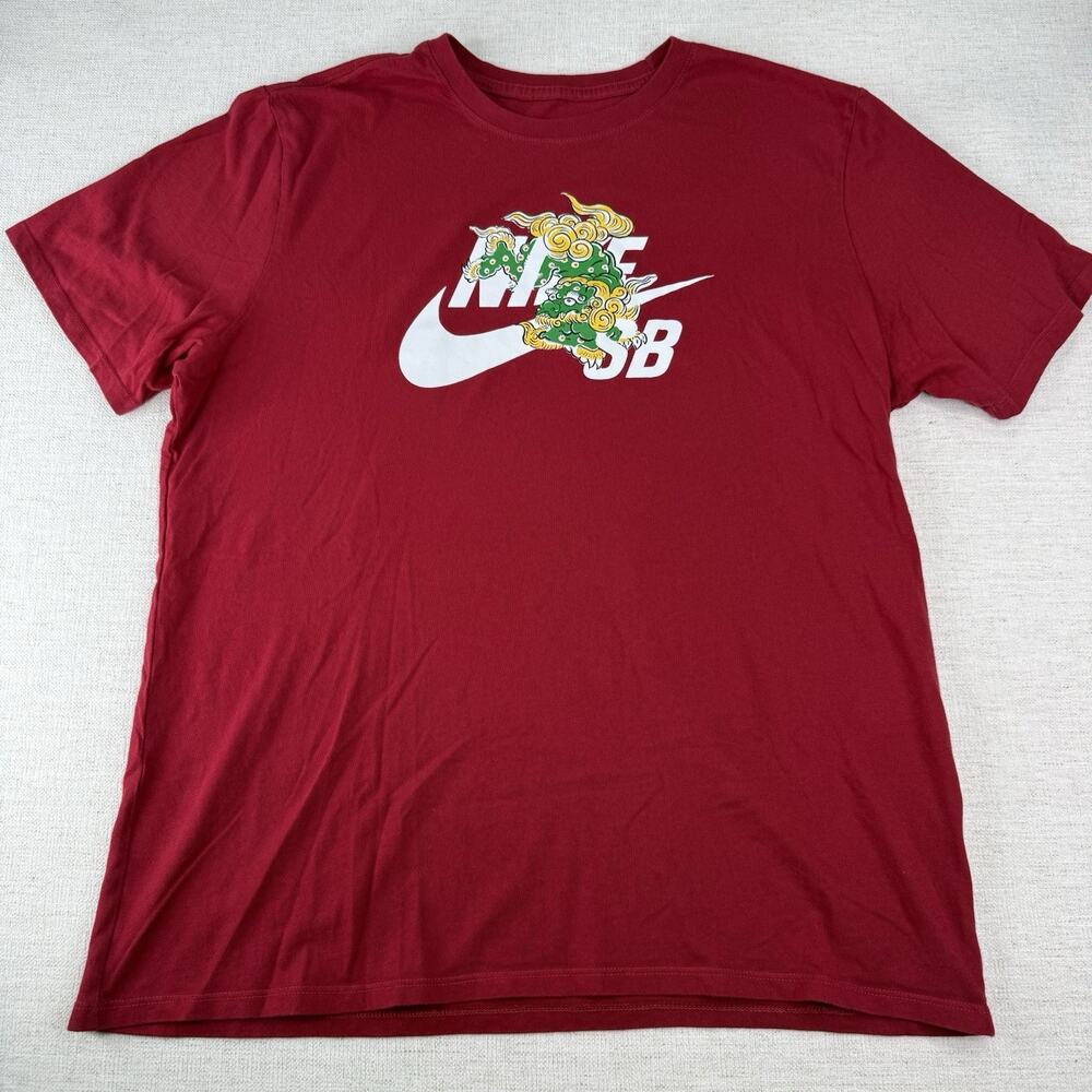 NIKE SB T-Shirt Chinese New Year Dragon Skateboarding Graphic Logo Mens Size XL